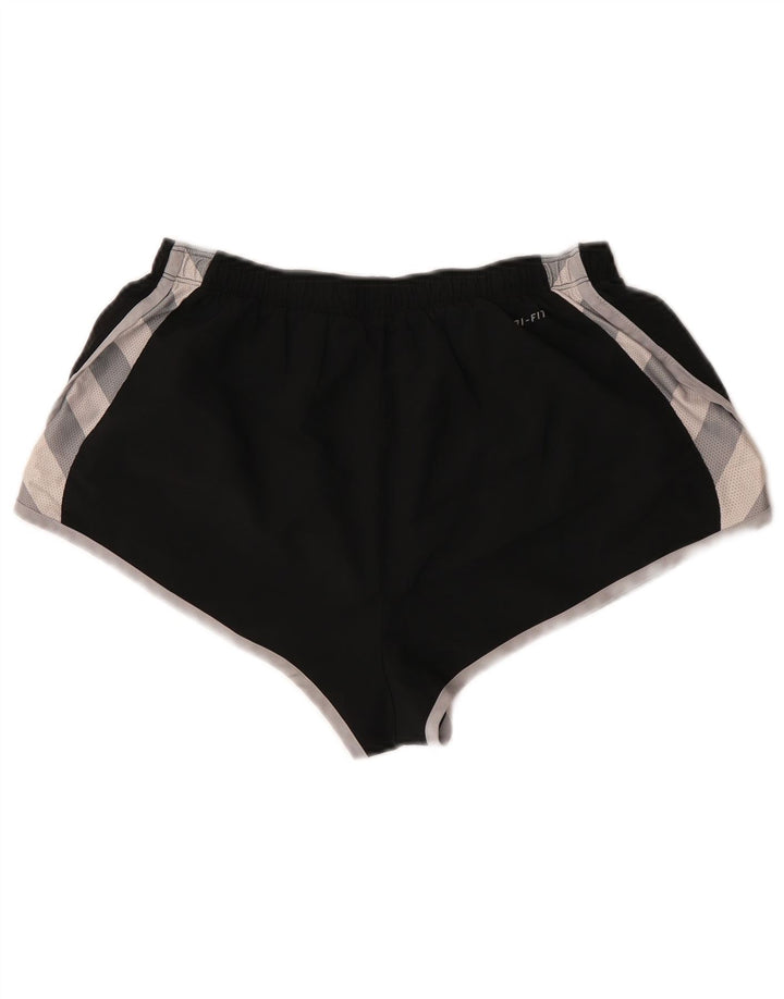 Pantalones cortos deportivos Nike para mujer medianos W28 L12 poliéster color block negro