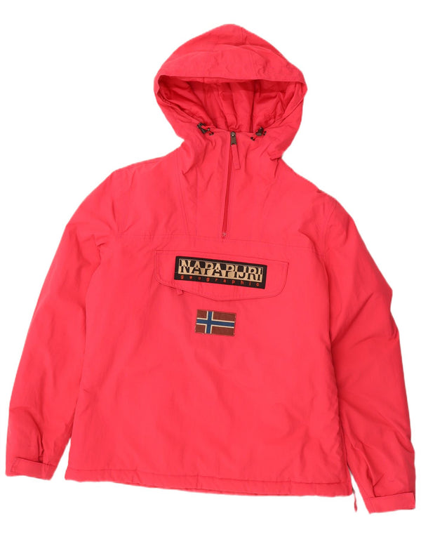 Napapijri Chaqueta Anorak Con Capucha Y Estampado Para Mujer UK 44 2XL Poliamida Roja