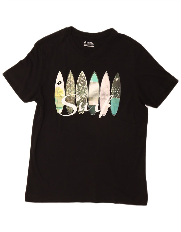 LOTTO Camiseta gráfica para mujer Top UK 10 Small Poliéster negro