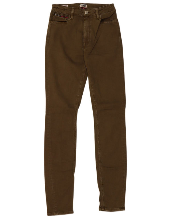 Tommy Hilfiger Vaqueros ajustados de talle alto para mujer W27 L32 Caqui