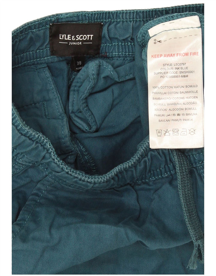 Lyle & Scott Pantalones cortos deportivos para niños 7-8 años Algodón azul