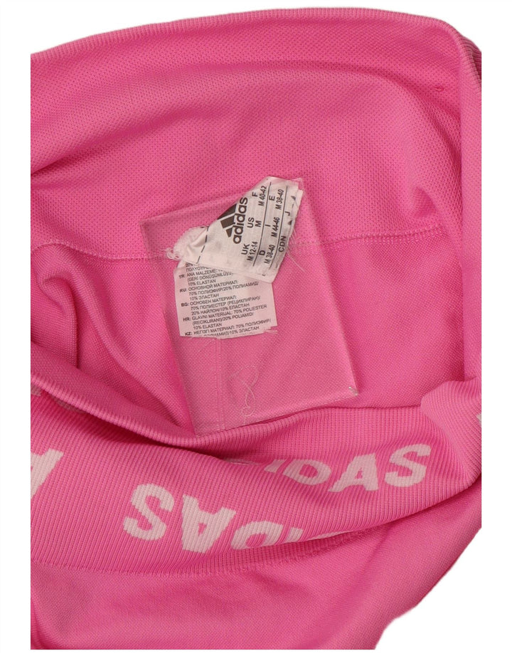 ADIDAS Leggings gráficos para mujer Reino Unido 12/14 Poliéster rosa medio