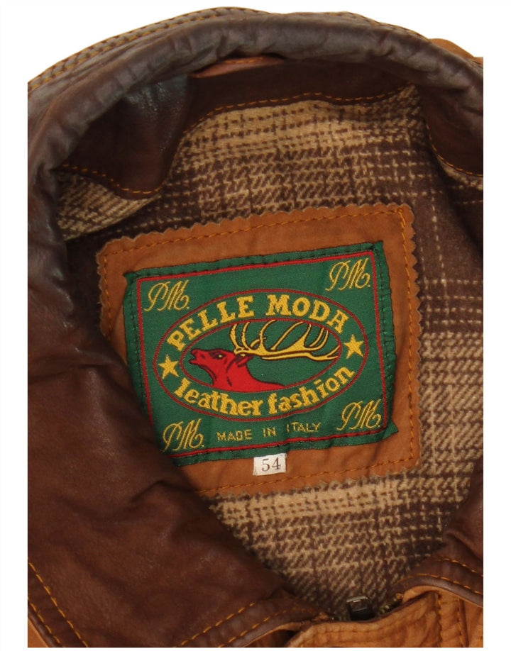 Pelle Moda Chaqueta de ante para hombre IT 54 2XL Cuero marrón
