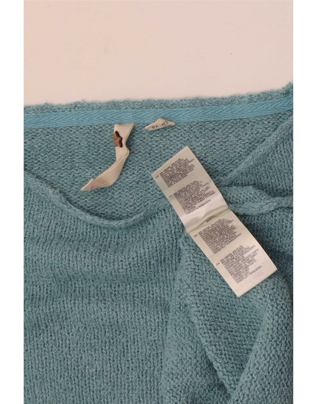 White Stuff Suéter tipo jersey con cuello barco para mujer, talla 42, viscosa azul medio