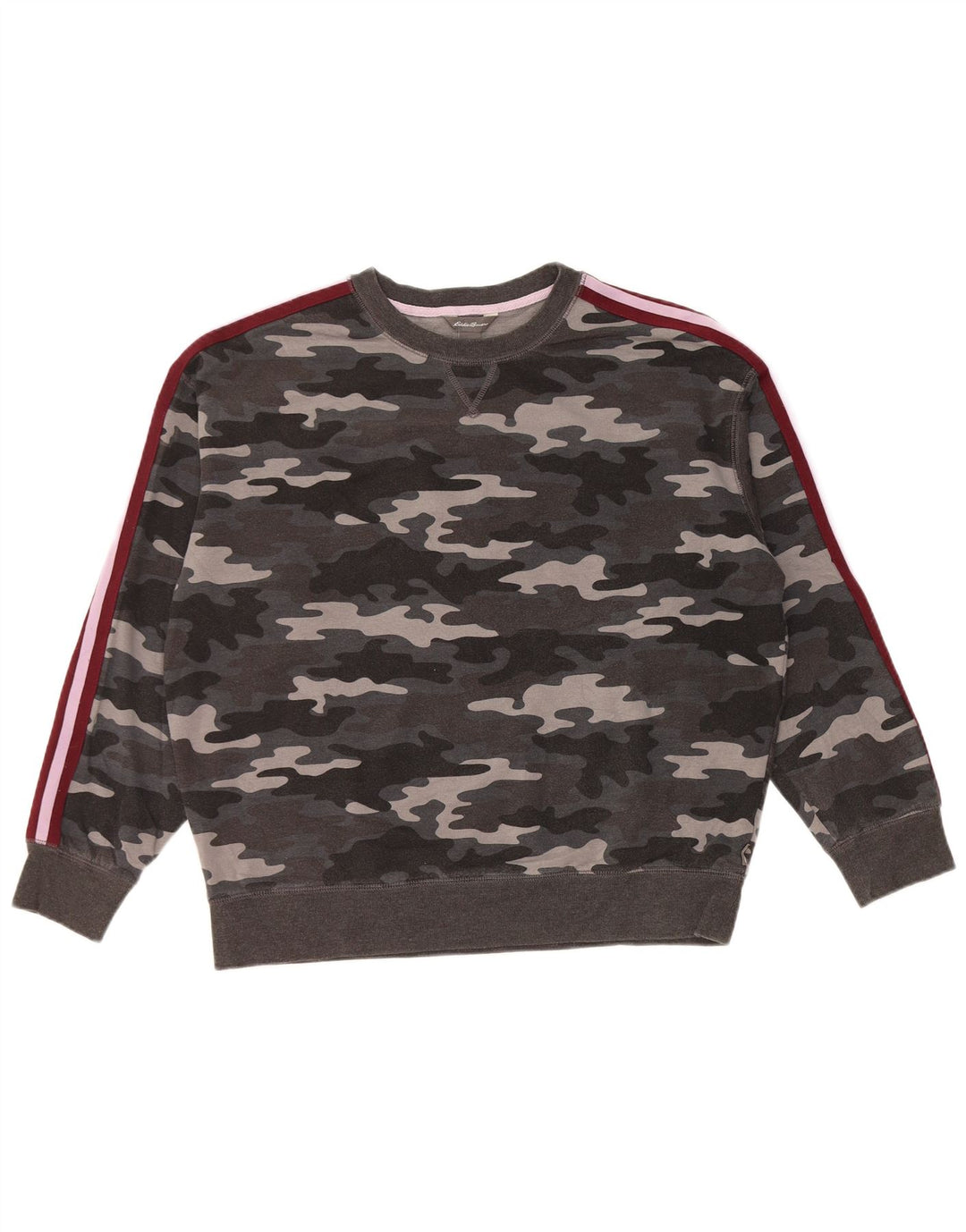 EDDIE BAUER Sudadera para mujer Jumper UK 14 Camuflaje gris medio