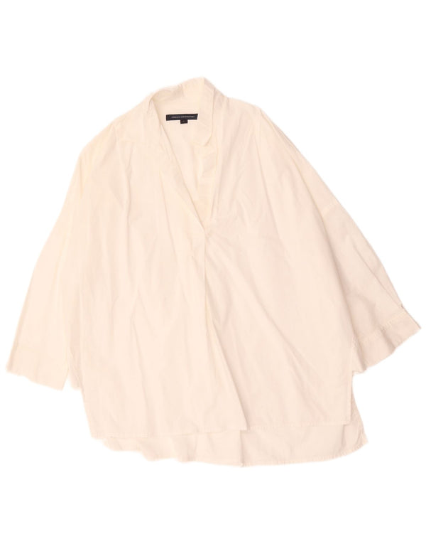 French Connection Camisa tipo jersey de manga 3/4 para mujer UK 46 Grande Blanco