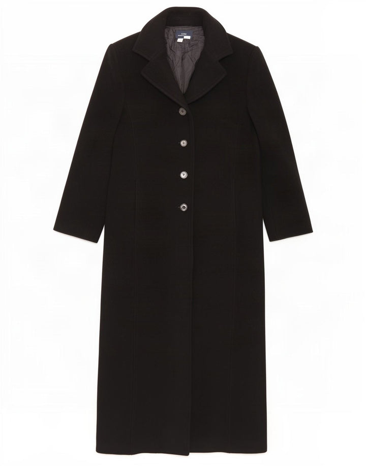 Zara Mujer Abrigo EU 42 Grande Lana Negra