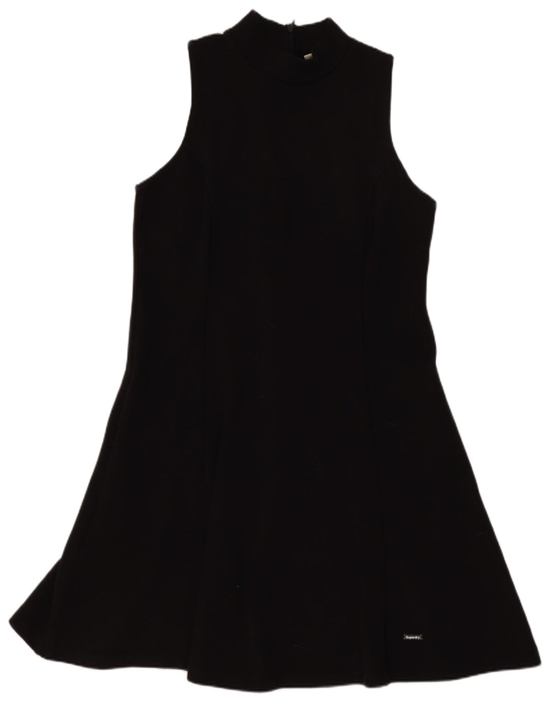 Superdry Vestido Acampanado Sin Mangas para Mujer UK 40 Mediano Negro Poliéster