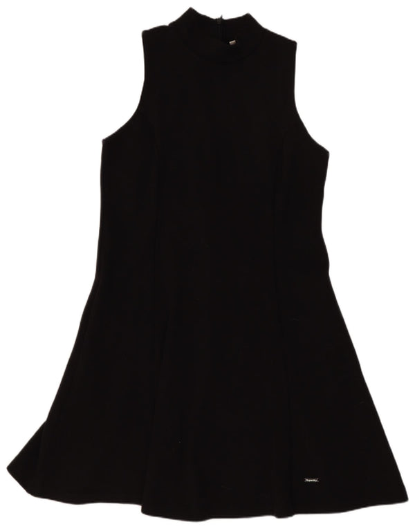 Superdry Vestido Acampanado Sin Mangas para Mujer UK 40 Mediano Negro Poliéster