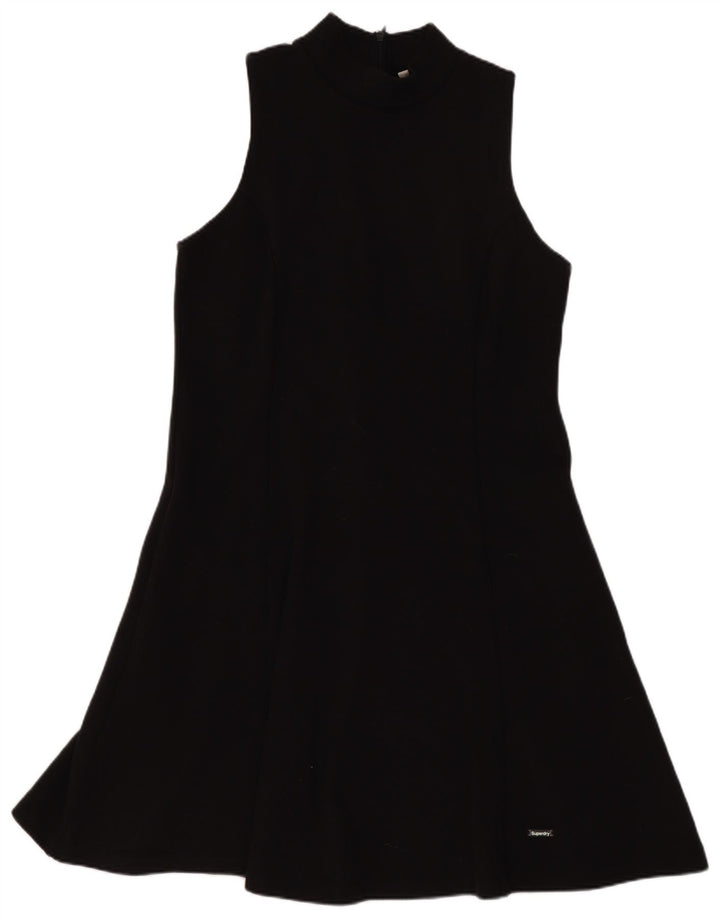 Superdry Vestido Acampanado Sin Mangas para Mujer UK 40 Mediano Negro Poliéster