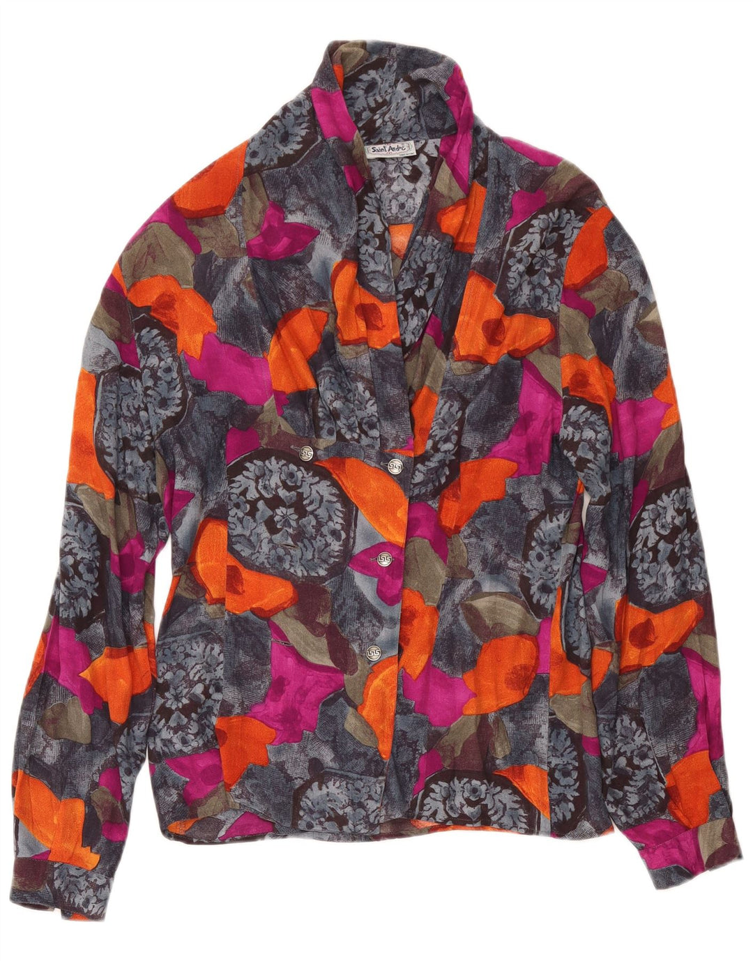 Saint Andrews Blusa camisera para mujer UK 44 Mediana Viscosa floral multicolor