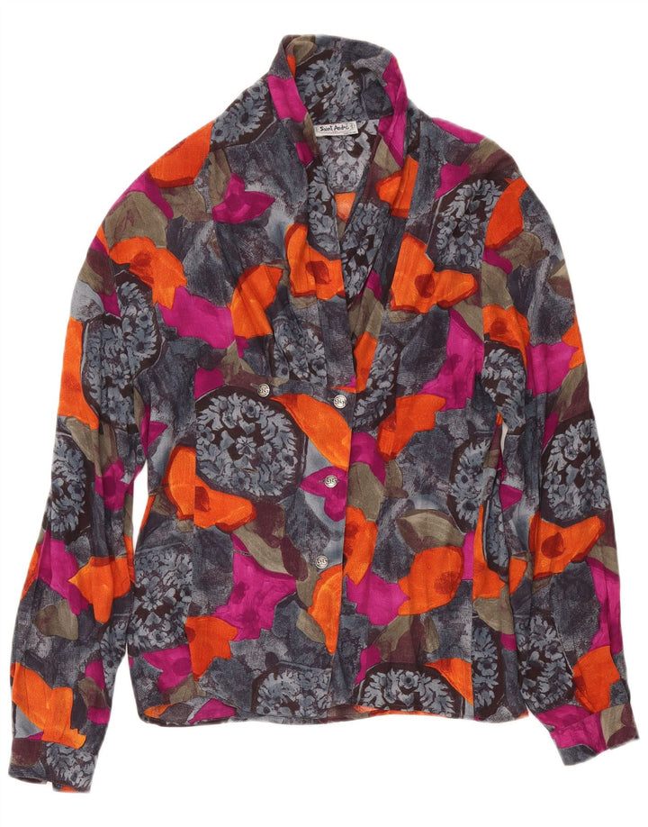 Saint Andrews Blusa camisera para mujer UK 44 Mediana Viscosa floral multicolor