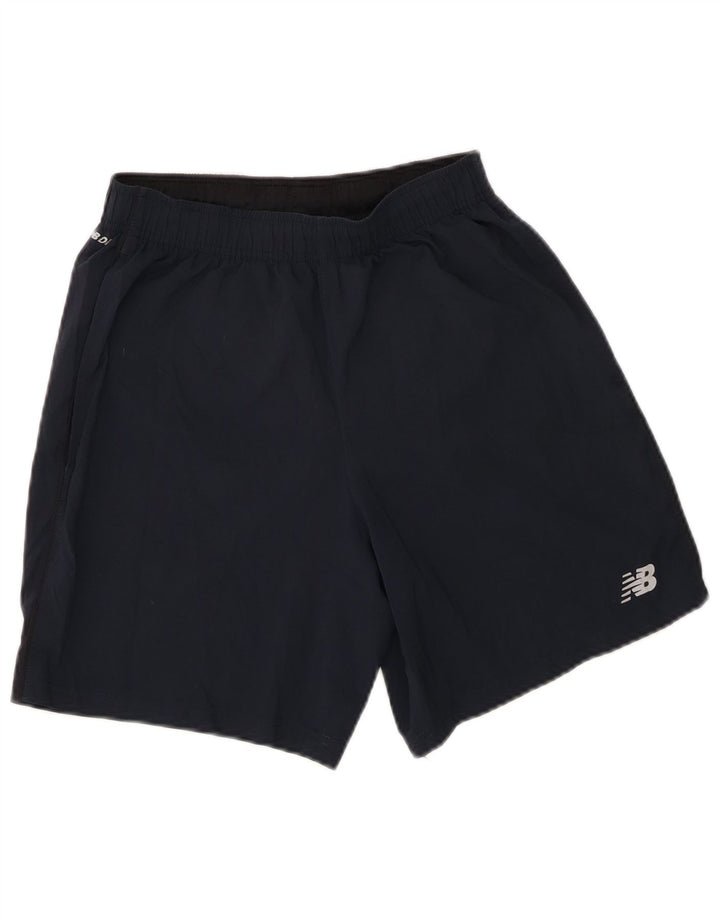 New Balance Pantalones cortos deportivos para hombre pequeño azul marino
