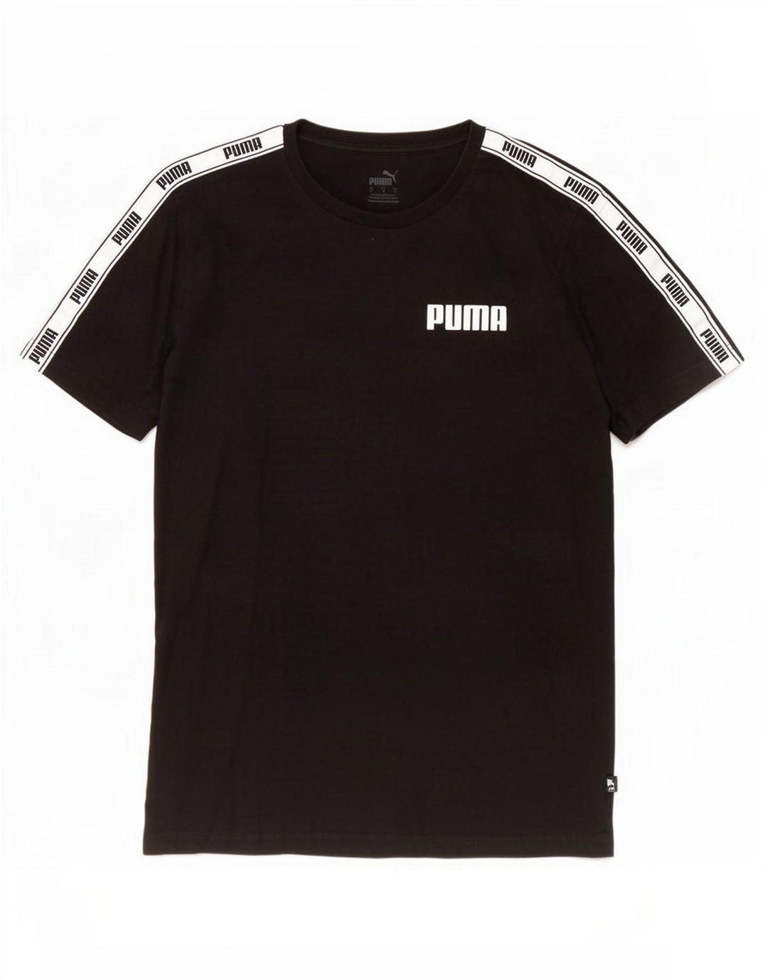 Puma Camiseta gráfica para hombre Top grande negro color block