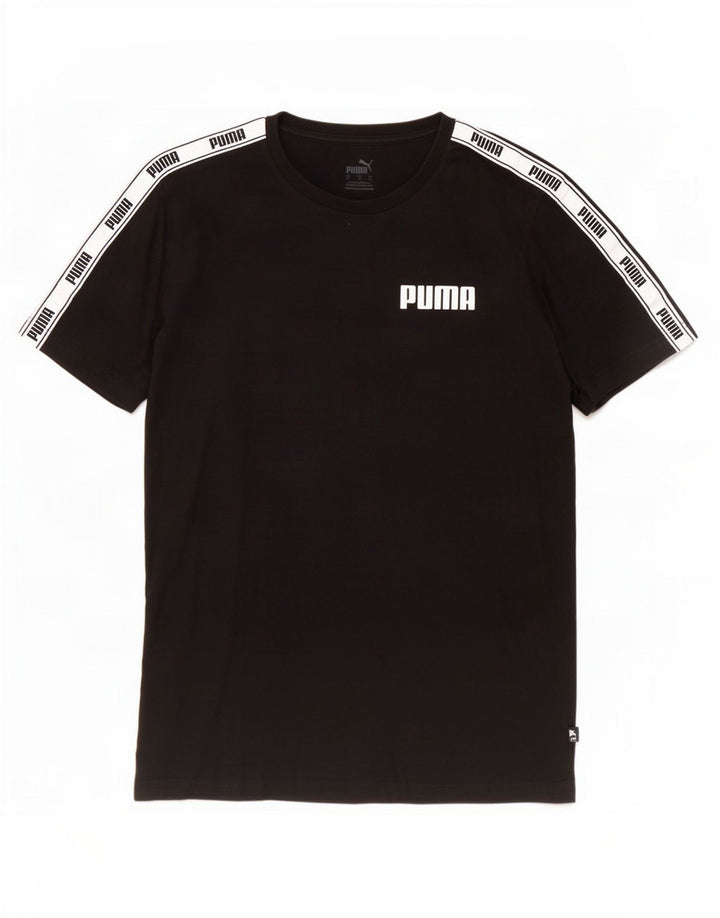 Puma Camiseta gráfica para hombre Top grande negro color block