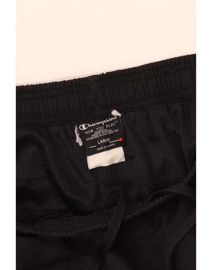 Champion Pantalones De Chándal Gráficos Para Hombre Negro Grande