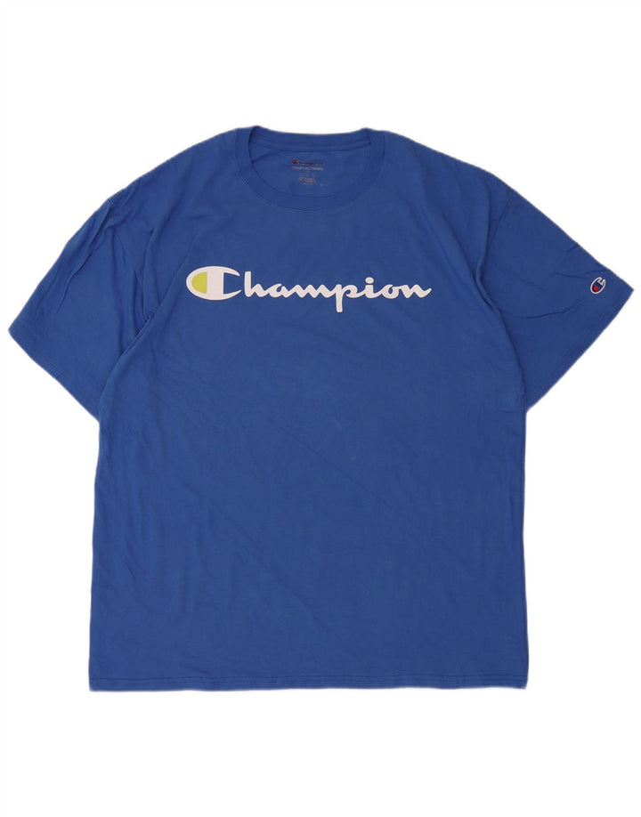 Champion Camiseta gráfica para hombre Top XL Algodón azul
