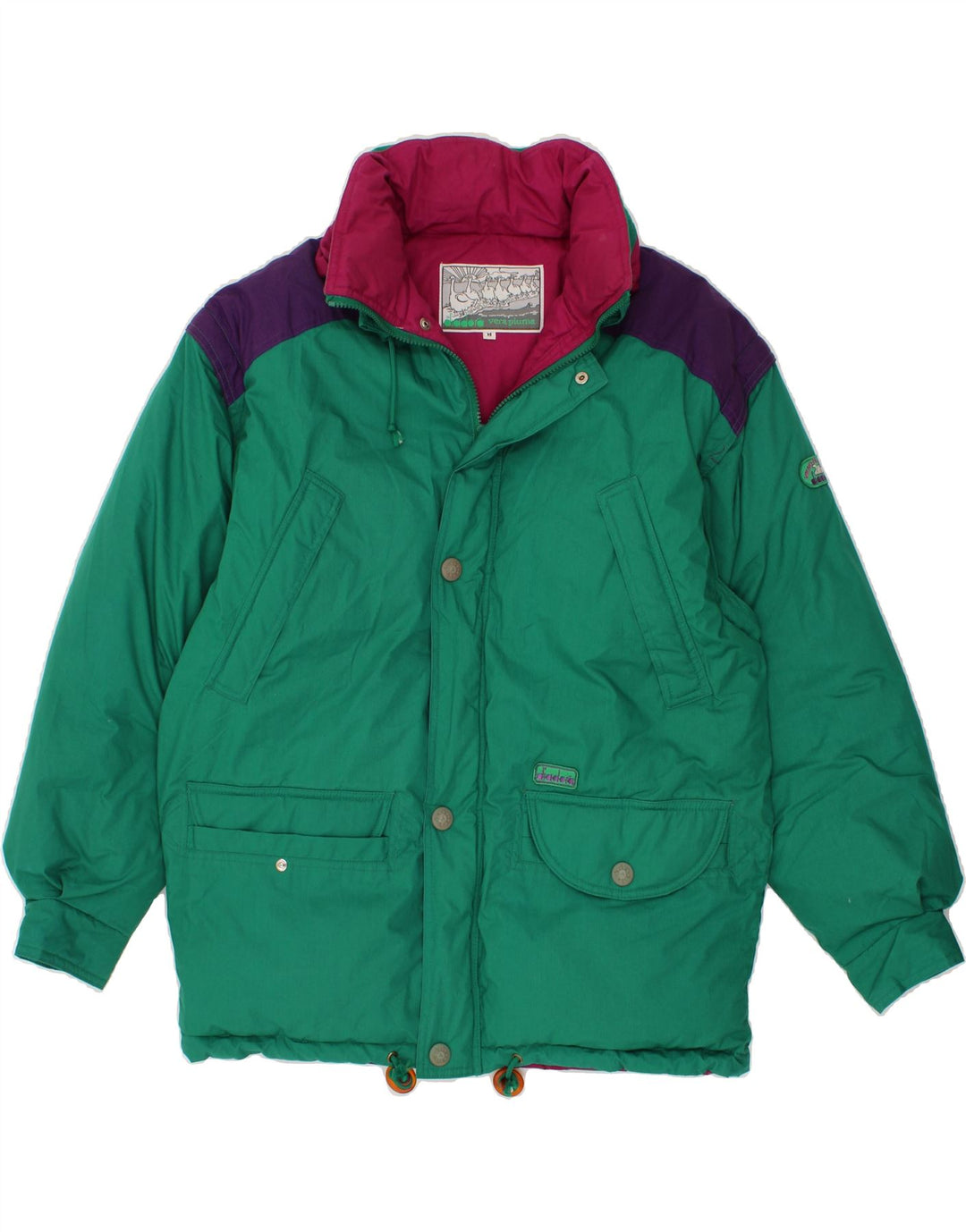 DIADORA Chaqueta acolchada para hombre ES 38 Verde medio Poliéster color block