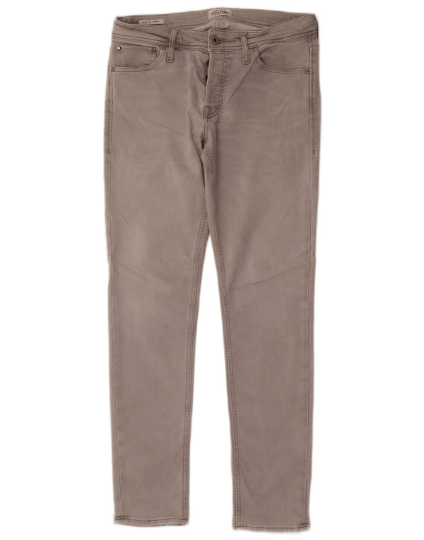 Jack & Jones Hombre GLENN Slim Jeans W33 L32 Algodón Gris