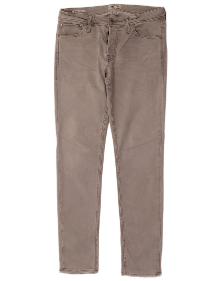 Jack & Jones Hombre GLENN Slim Jeans W33 L32 Algodón Gris