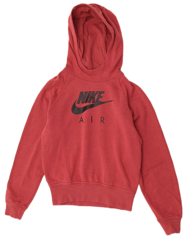 Nike Jersey con capucha extragrande gráfico para mujer Reino Unido 6 XS Rojo Colorblock Algodón