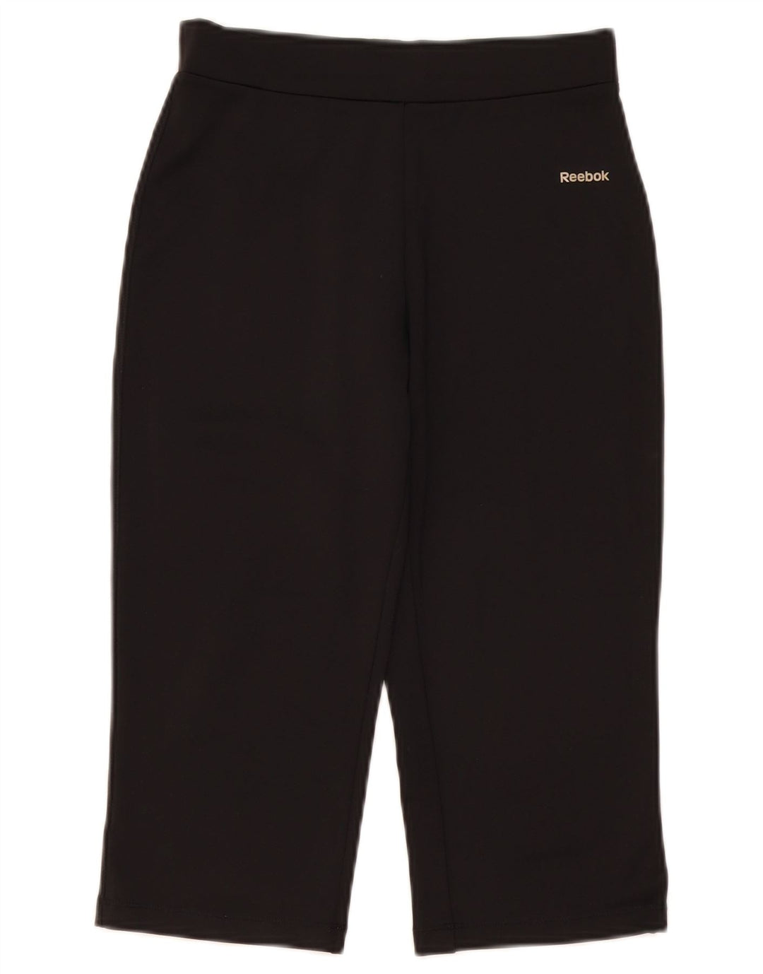 Reebok Mujer Capri Chándal Pantalones Pequeño W26 L18 Poliéster Negro