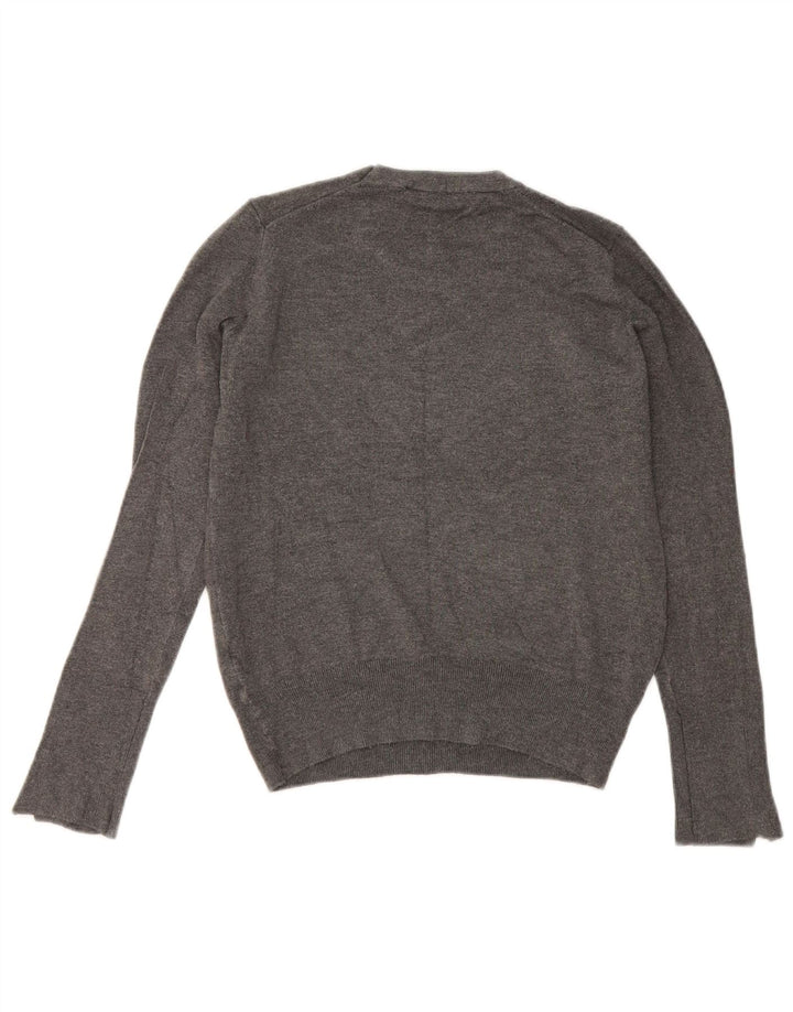 Zara - Jersey de cuello redondo para mujer, talla 40, color gris medio