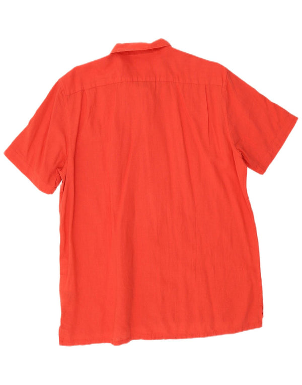 Levi's Camisa de manga corta para hombre, talla grande, lino rojo