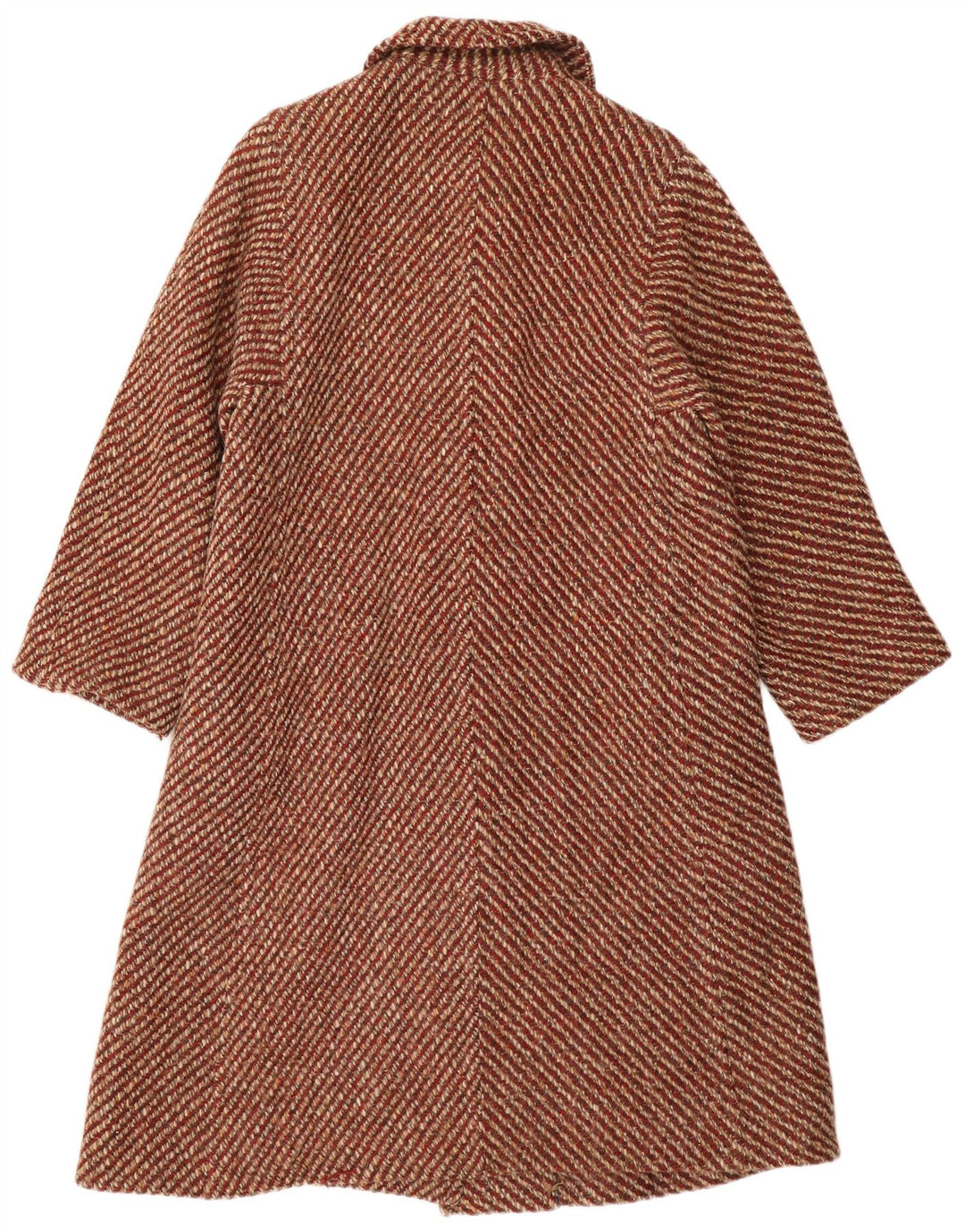 AQUASCUTUM Abrigo para mujer Reino Unido 12 Medio rojo moteado lana nueva clásico