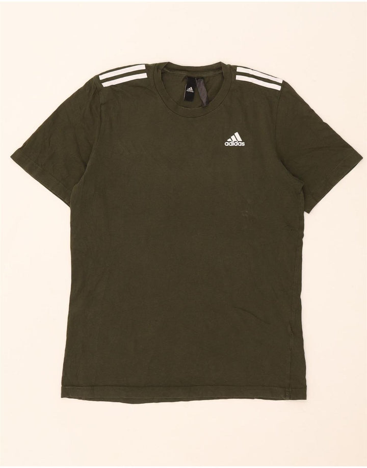 Adidas Hombre Camiseta Top Small Caqui Algodón