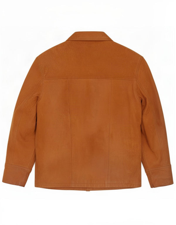 Chaqueta de cuero vintage para hombre Reino Unido 38 Marrón medio