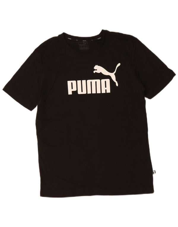 PUMA Camiseta gráfica para hombre Top mediano de algodón negro