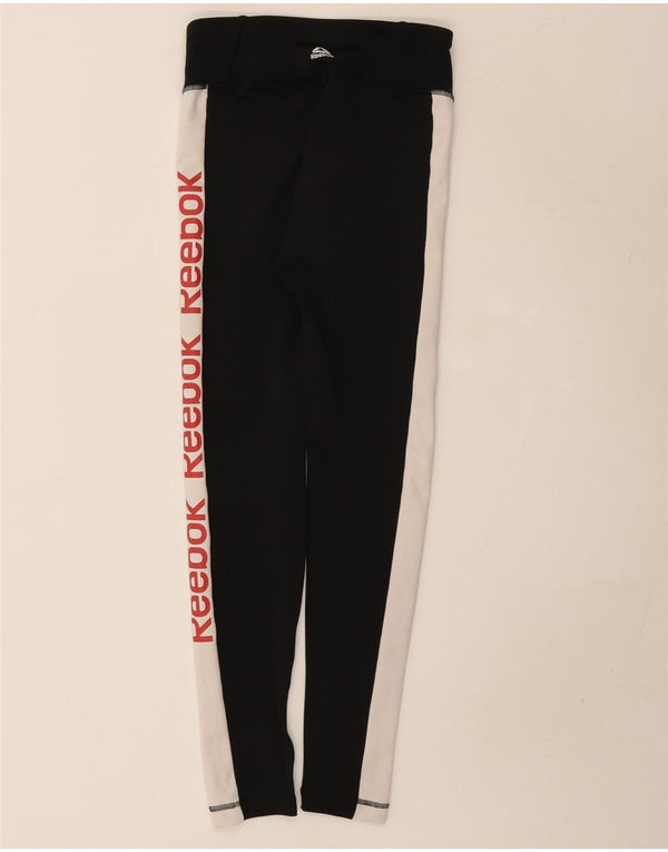 Reebok Leggings gráficos para mujer UK 8/ 10 Small Black Colourblock