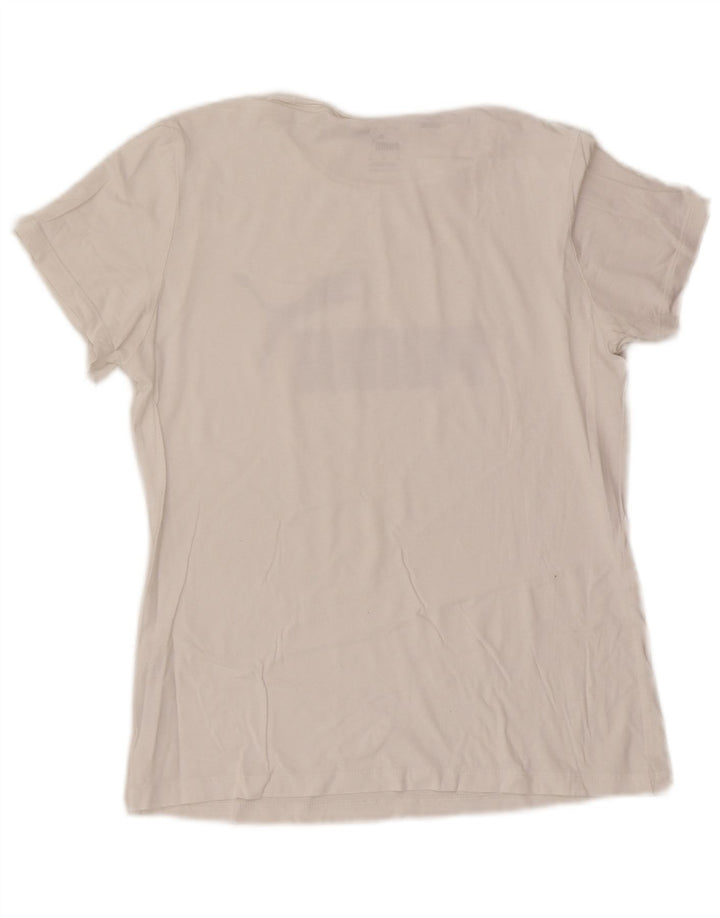 Puma Camiseta gráfica para mujer Top UK 12 Medium White