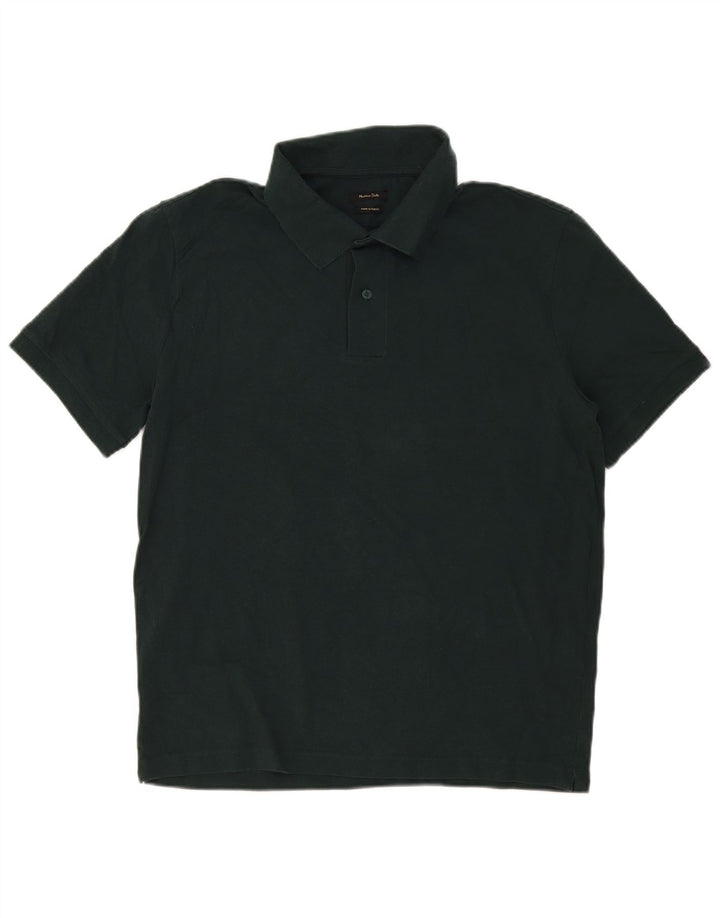 Massimo Dutti Polo Regular Fit Hombre Algodón Verde Grande