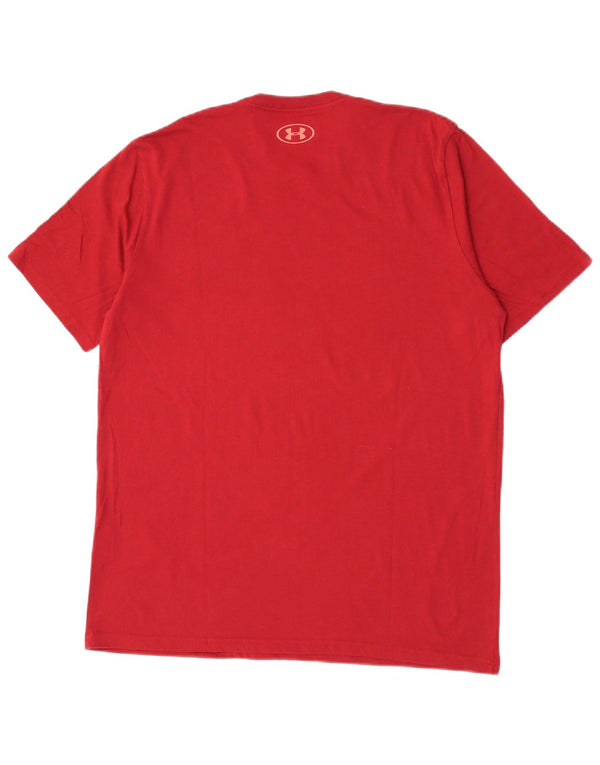 Under Armour Camiseta con gráfico Heat Gear para hombre, talla grande, algodón burdeos