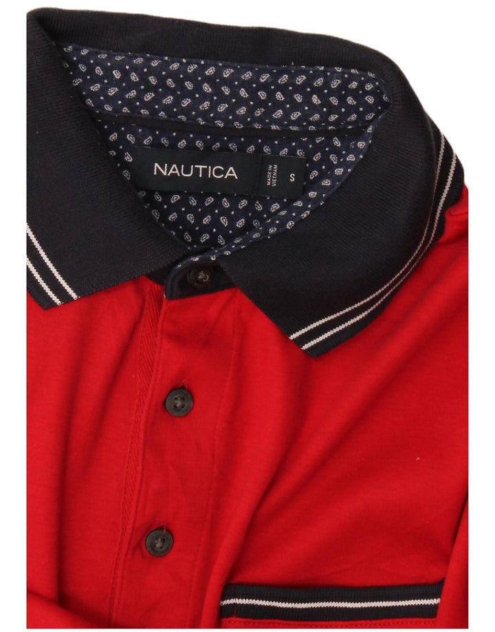 Polo Nautica Hombre Pequeño Color Rojo Bloque De Color