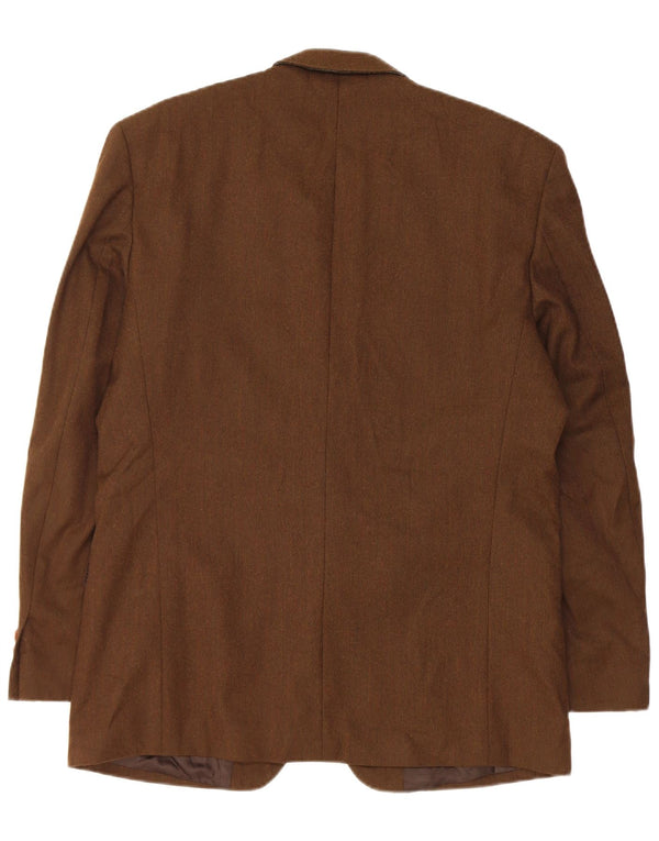 Massimo Dutti Chaqueta Blazer de 2 Botones para Hombre EU 52 Large Lana Marrón