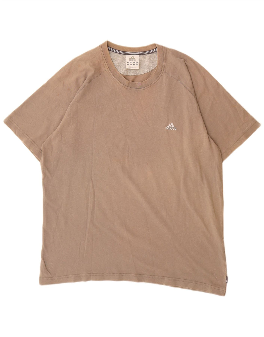 Adidas - Camiseta para hombre, talla grande, algodón gris