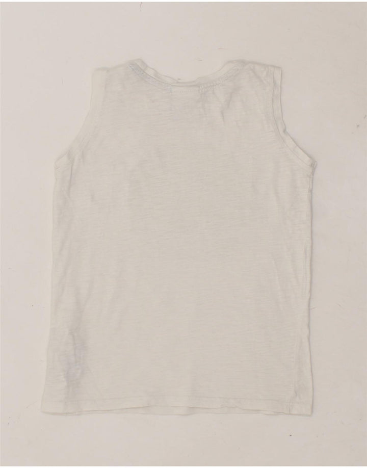 DIADORA Boys Graphic Vest Top 7-8 Years Medium White Cotton Vintage Diadora and Second-Hand Diadora from Messina Hembry 