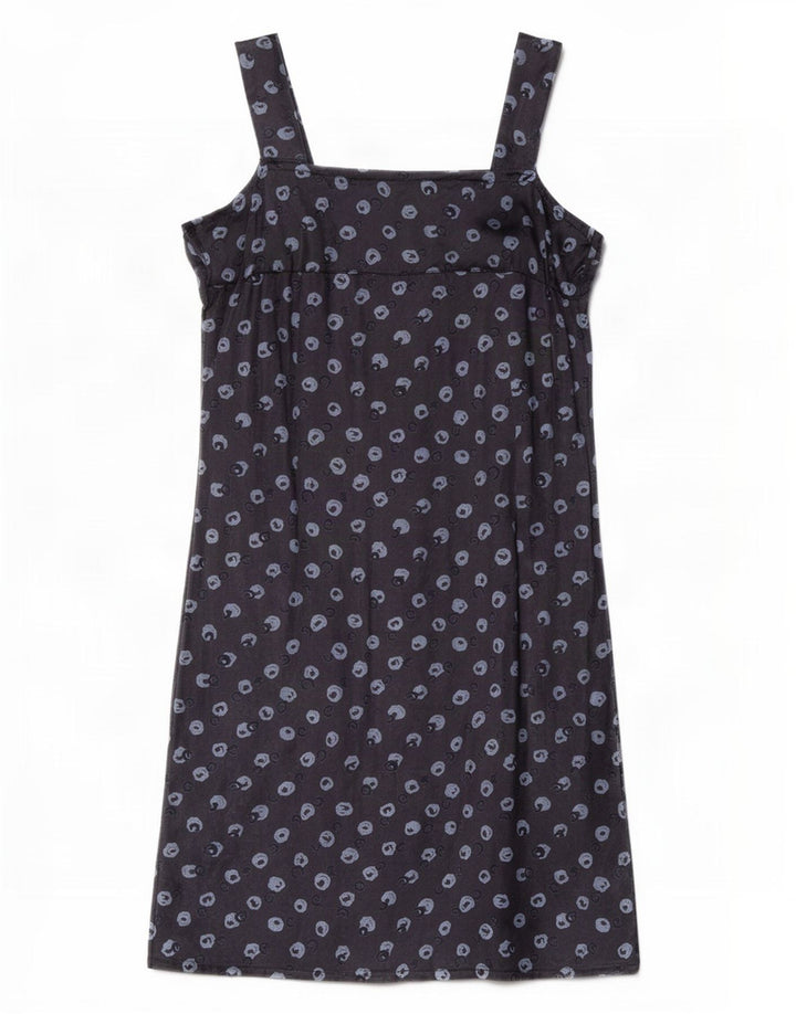 Benetton Vestido De Verano Con Estampado Abstracto Mujer UK 6 XS Azul Marino