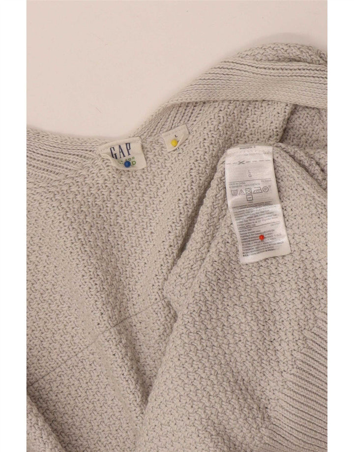 Gap Suéter tipo cárdigan extragrande para mujer UK 46 Algodón gris grande