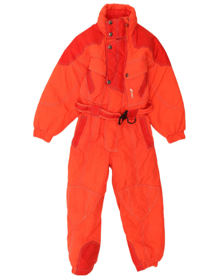 Mono de esquí vintage para niño 7-8 años Poliamida roja
