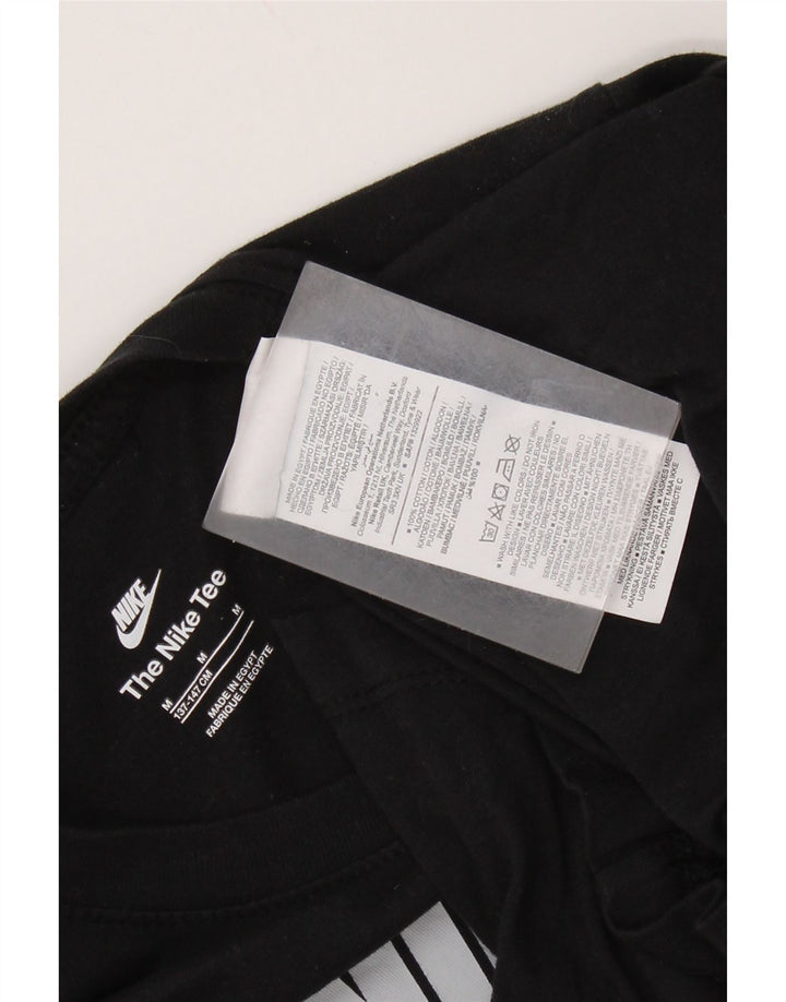 NIKE Camiseta gráfica para niños 10-11 años Mediana Negro Algodón