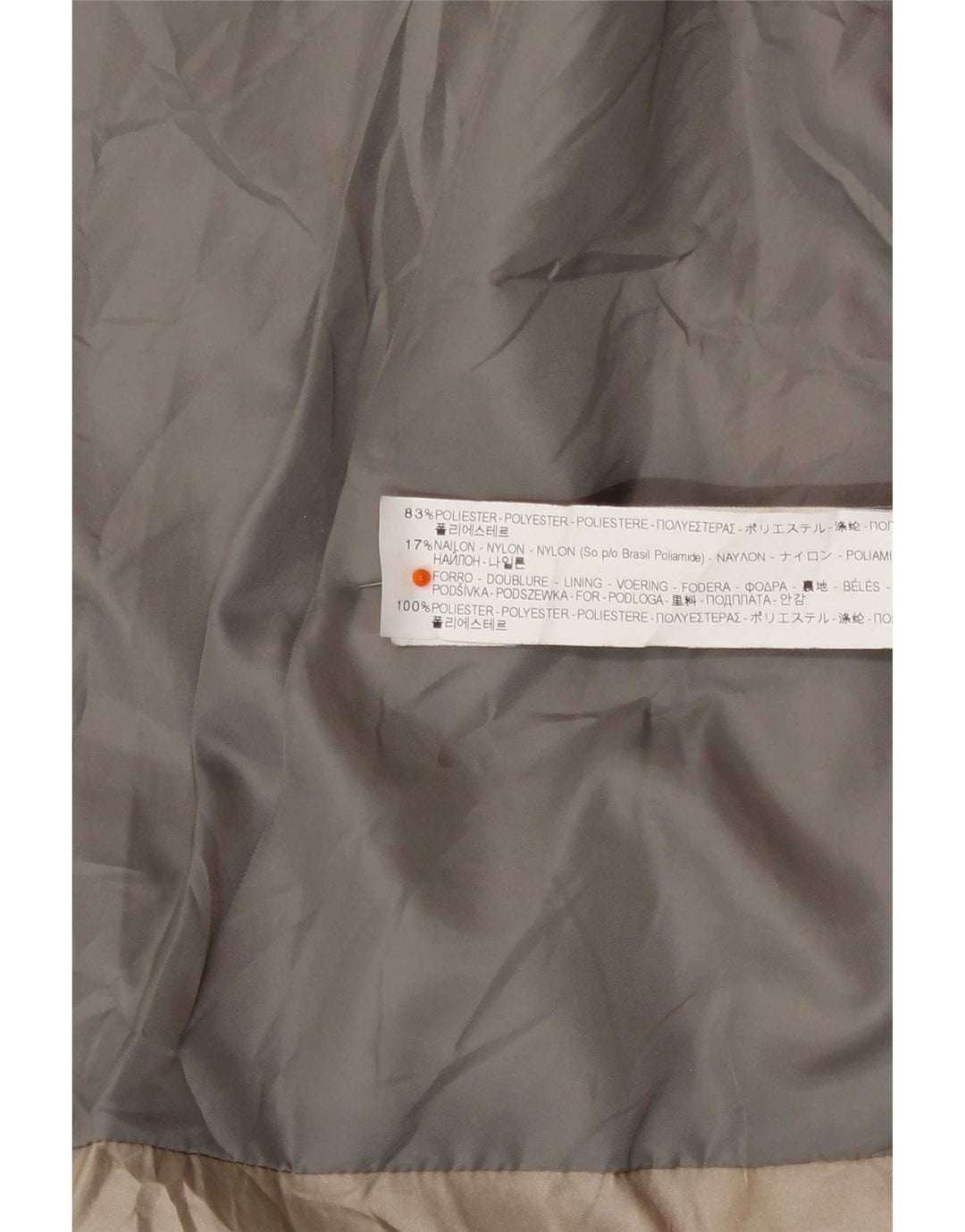 Zara Mujer Chaqueta Acolchada UK 42 Medio Beige Poliéster
