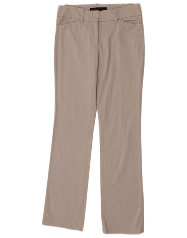 Zara Mujer Pantalones Casuales Rectos EU 36 XS W26 L30 Algodón Gris