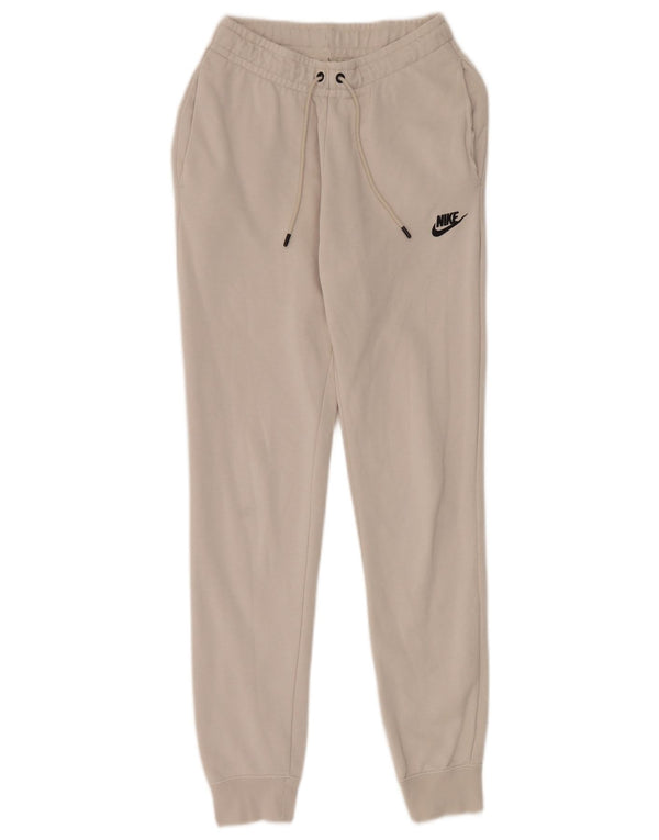 Nike Mujer Chándal Pantalones Joggers UK 6 XS Beige Algodón