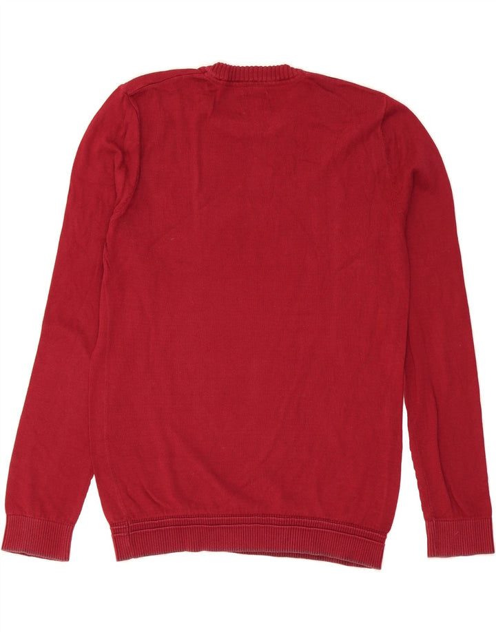 LEE Mens Crew Neck Jumper Sweater Small Burgundy Vintage Lee and Second-Hand Lee from Messina Hembry 