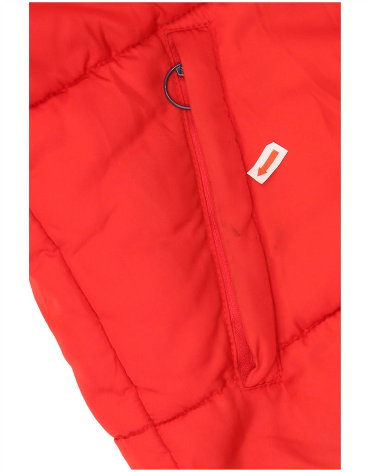 FILA Chaqueta acolchada con capucha y gráfico para hombre UK 38 Medium Red Colourblock
