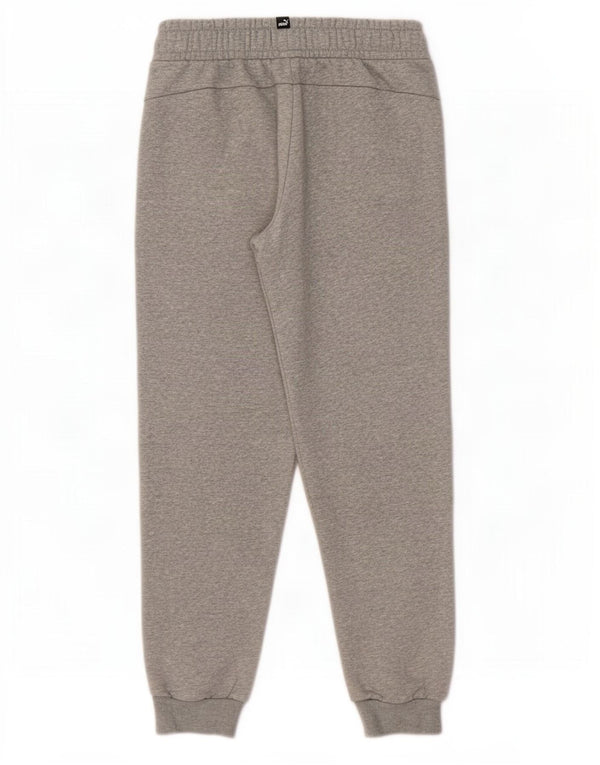 Puma - Pantalón de chándal para niño (11-12 años, algodón moteado), color gris